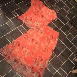Coral 2-pc (skirt/top) dress